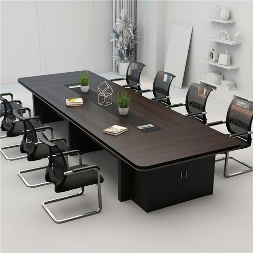 五庭门办公家具新款长方形大型办公桌会议桌长桌简约现代洽谈桌椅组合